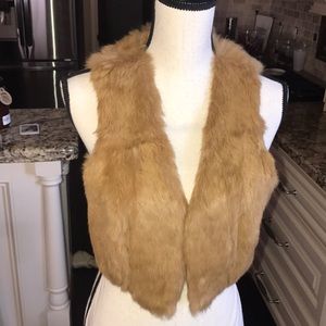100% rabbit fur vest